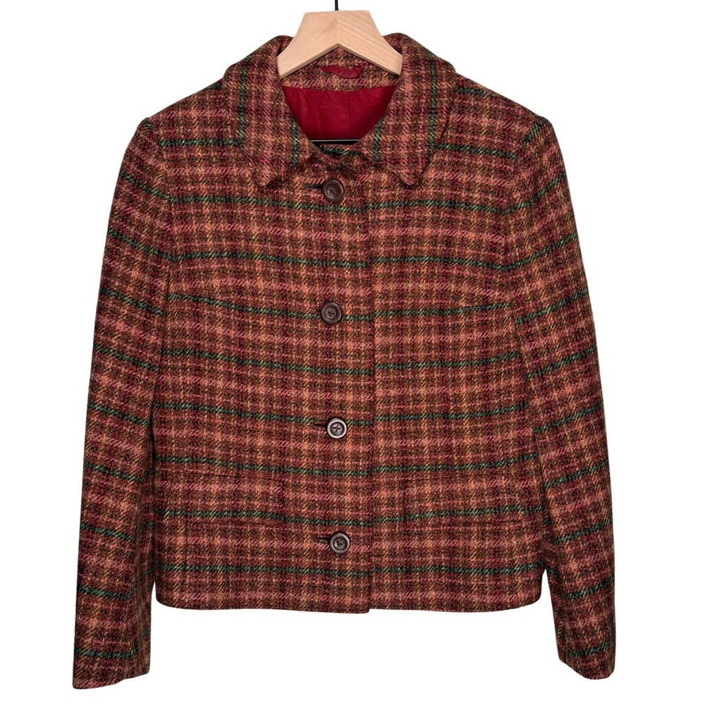 Vintage Munrospun Tweed Jacket Blazer Textured Wool Blend Small